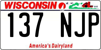 WI license plate 137NJP