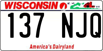 WI license plate 137NJQ