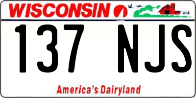 WI license plate 137NJS