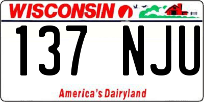 WI license plate 137NJU