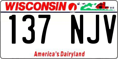 WI license plate 137NJV