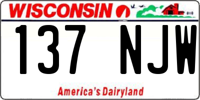 WI license plate 137NJW