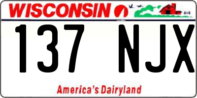 WI license plate 137NJX