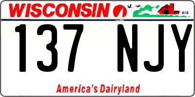 WI license plate 137NJY