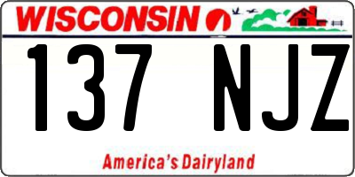 WI license plate 137NJZ