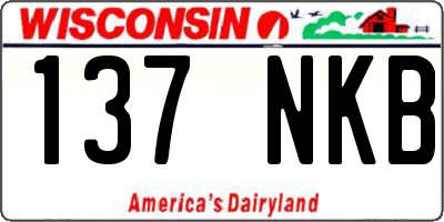 WI license plate 137NKB