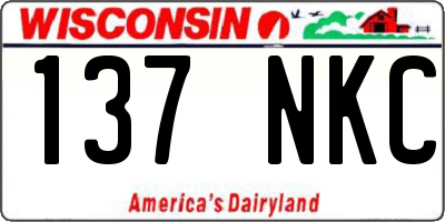 WI license plate 137NKC