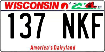 WI license plate 137NKF