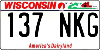 WI license plate 137NKG