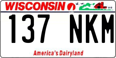 WI license plate 137NKM