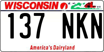 WI license plate 137NKN