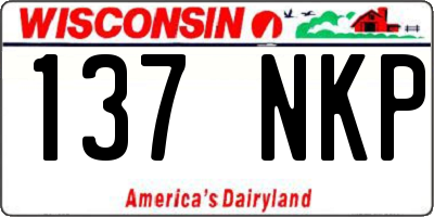 WI license plate 137NKP