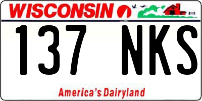 WI license plate 137NKS
