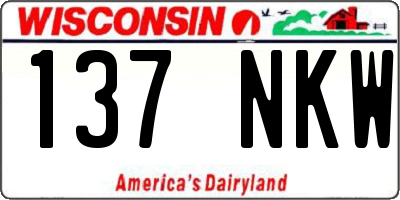 WI license plate 137NKW