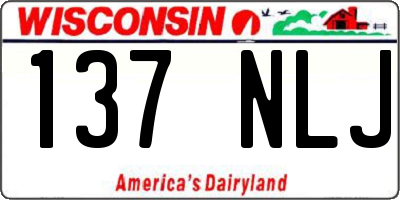 WI license plate 137NLJ