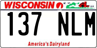 WI license plate 137NLM