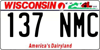 WI license plate 137NMC
