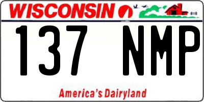 WI license plate 137NMP