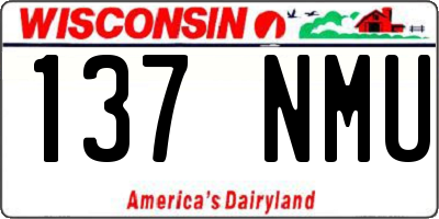 WI license plate 137NMU