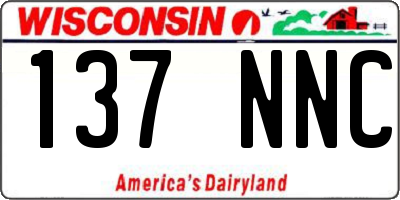 WI license plate 137NNC