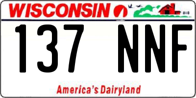 WI license plate 137NNF