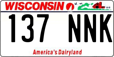 WI license plate 137NNK