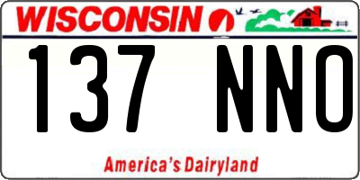WI license plate 137NNO