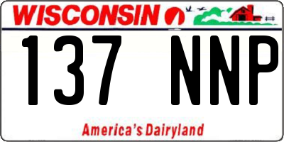 WI license plate 137NNP