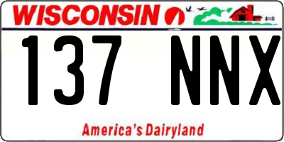 WI license plate 137NNX