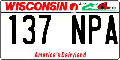 WI license plate 137NPA