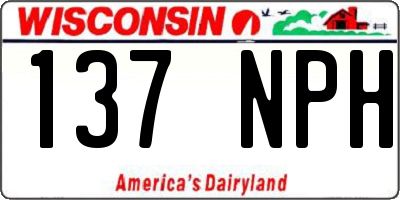 WI license plate 137NPH