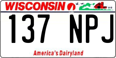 WI license plate 137NPJ