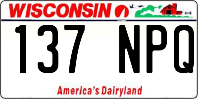 WI license plate 137NPQ