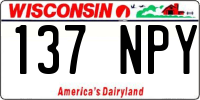 WI license plate 137NPY