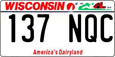 WI license plate 137NQC