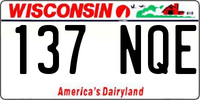 WI license plate 137NQE