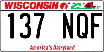 WI license plate 137NQF