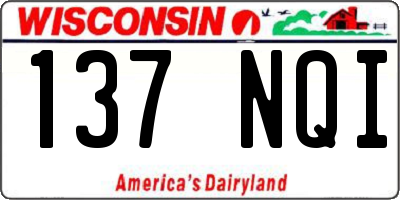 WI license plate 137NQI