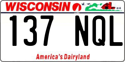 WI license plate 137NQL