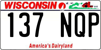 WI license plate 137NQP