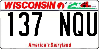WI license plate 137NQU