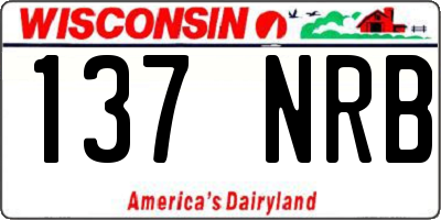WI license plate 137NRB