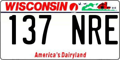 WI license plate 137NRE