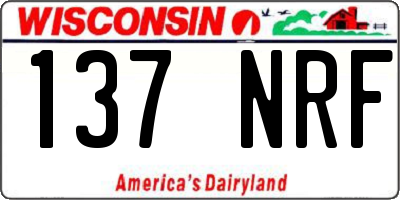 WI license plate 137NRF