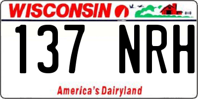 WI license plate 137NRH