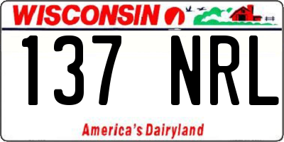 WI license plate 137NRL