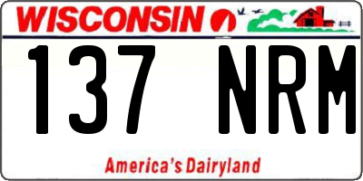 WI license plate 137NRM