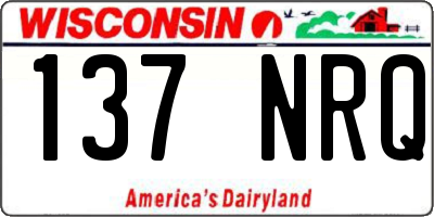 WI license plate 137NRQ