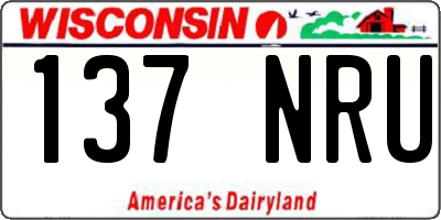 WI license plate 137NRU
