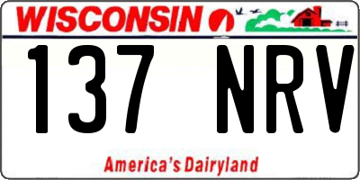 WI license plate 137NRV